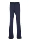 Givenchy Blue Flared Pants With High Waist In Wool Man In Blue