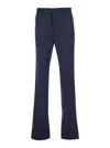 Givenchy Blue Flared Pants With High Waist In Wool Man In Multicolor