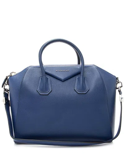 Givenchy Blue Goatskin Antigona Medium Satchel (authentic Pre-loved)