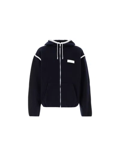 GIVENCHY BLUE HOODED COAT