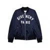 Givenchy Deep Navy Satin-finish Bomber Jacket In Blue