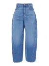 Givenchy Cocoon Pants In Washed Denim In Blue