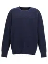 Givenchy Embroidered Logo Crew Neck Sweater In Dark Blue