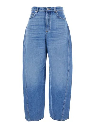 Givenchy Blue Logo Patch Jeans
