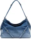 Givenchy Blue Medium Voyou Gradient Denim Bag In 420-medium Blue