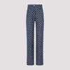 Givenchy High-waisted Tapered Jeans With Distinctive Pattern In Blue