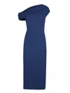 Givenchy Robe Drapée Asymétrique En Crêpe In Blue