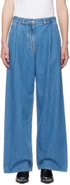 Givenchy Blue Oversized Jeans In 402-deep Blue