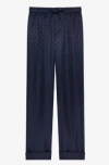Givenchy Blue Silk Clothing Trousers In Blue