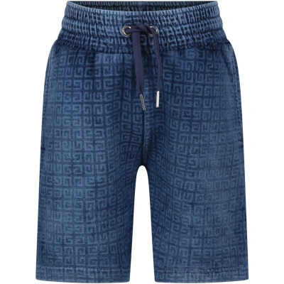 Givenchy Kids' Blue Sports Shorts For Boy