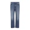 Givenchy Visible Stitching Flared Trousers In Blue