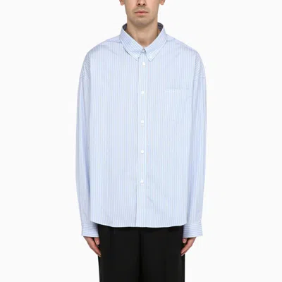 Givenchy Blue Striped Cotton Button-down Shirt In Light Blue