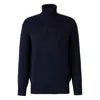 Givenchy Turtleneck Sweater In Cotton With Paris Embroidery Clothing In Blue