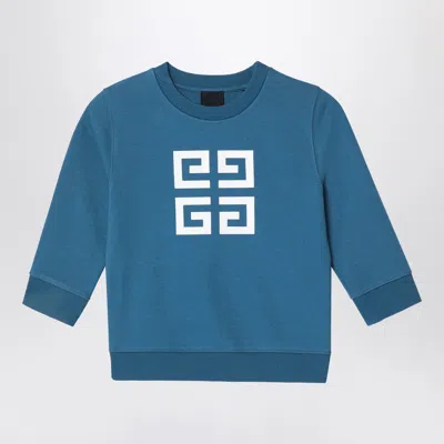 GIVENCHY GIVENCHY BLUE SWEATSHIRT WITH 4 G LOGO PRINT