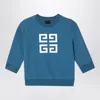Givenchy Blue Sweatshirt With 4g Logo Print In Blue