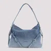 Givenchy Medium Voyou Faded Denim Hobo Bag In Blue