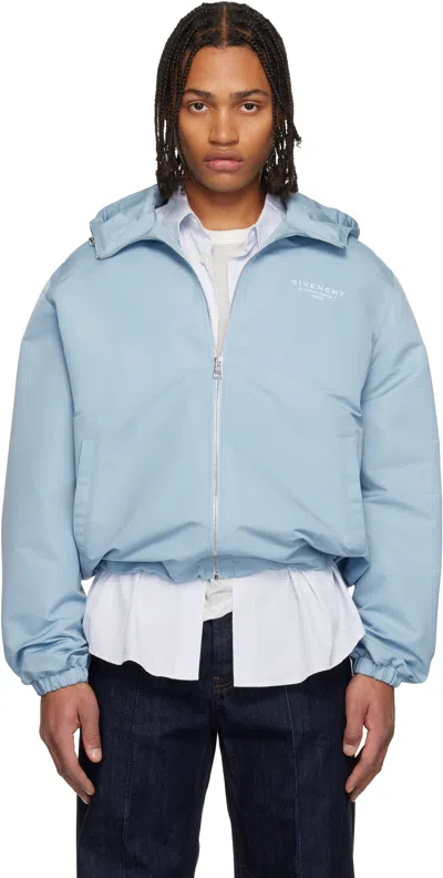 Givenchy Blue Windbreaker Jacket In Multi