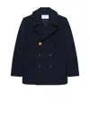 Givenchy Double-breasted Coat Featuring Front Pockets In Blue