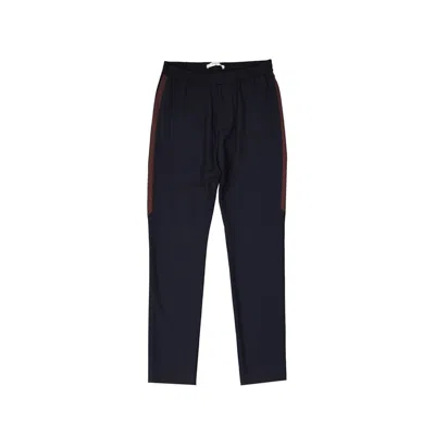 Givenchy Blue Wool Pants In Black