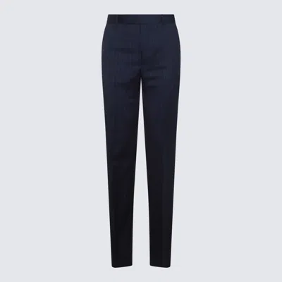 Givenchy Blue Wool Pants In Deepblue