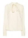 Givenchy Blouse With 4g Motif In Beige