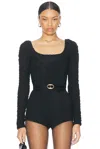 Givenchy Boat Neck Long Sleeve Top In Black