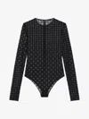 Givenchy Logo Monogram Semi-sheer Bodysuit