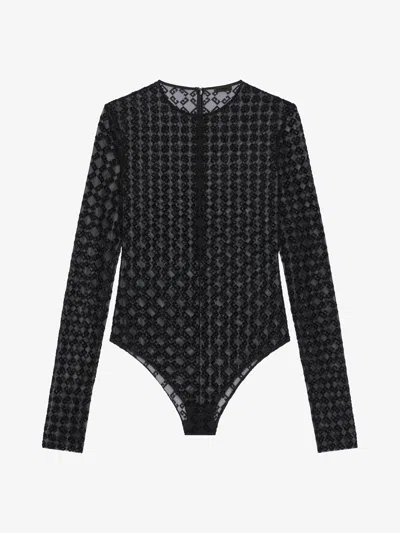 Givenchy Body En Tulle Brillant Monogramme 72 In Black
