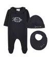 Givenchy Bodysuit And Hood Bib Set In Blue