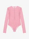 Givenchy Monogram 72 Mesh Fitted Bodysuit In Pink