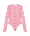 Givenchy Monogram 72 Mesh Fitted Bodysuit In Pink