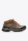 Givenchy Bogs Lace Up Boots In Rubber And Neoprene In Brown