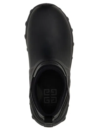 Givenchy Black Bogs Rubber Chelsea Boots In Multi