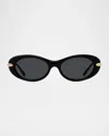 Givenchy Bold 52mm Oval Sunglasses In Multi