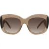 Givenchy Bold 53mm Oversized Square Acetate Sunglasses In Brown