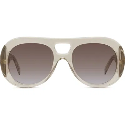 Givenchy Bold 53mm Gradient Round Sunglasses In Brown