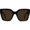 Givenchy Bold 53mm Square Sunglasses In Metallic