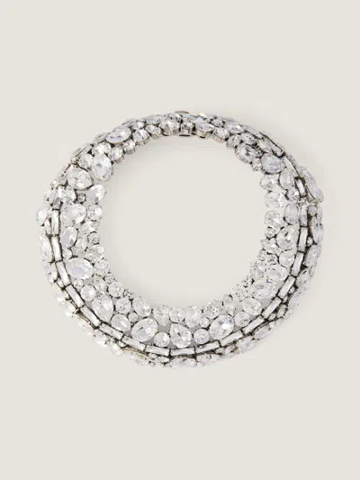 Givenchy Bold Crystals Torque Necklace In Metal And Crystals In Metallic