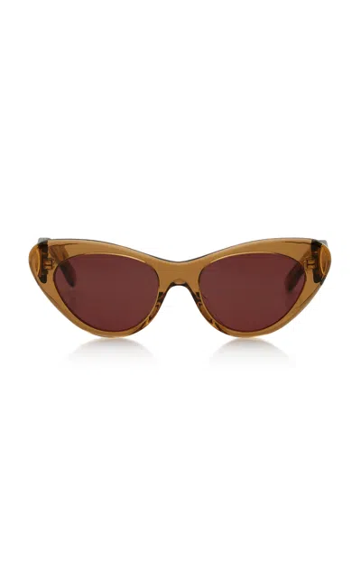 Givenchy Bold Oval-frame Acetate Sunglasses In Brown