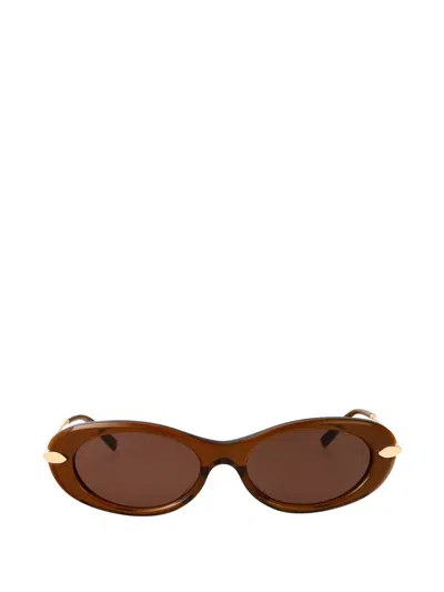 Givenchy Bold Oval-frame Sunglasses In Brown