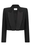 Givenchy Cropped Blazer Single Breasted Notched Lapels In Black