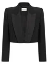 Givenchy Peak-lapel Padded-shoulder Blazer In Black
