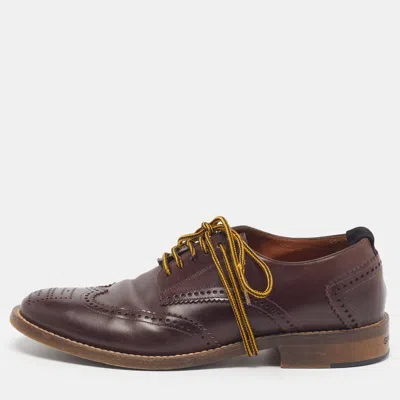 Pre-owned Givenchy Bolog Size 40 Brown Leather Derby