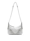Givenchy Mini Voyou Grey Shoulder Bag With Buckles Embellishment In Leather Woman In Grey