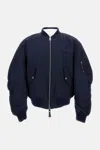 Givenchy Contemporary Cotton Blend Bomber Jacket In Blue