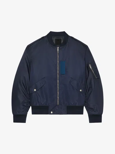 Givenchy Embroidered Bomber Jacket In Blue