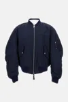 Givenchy Contemporary Cotton Blend Bomber Jacket In Blue