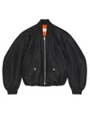 Givenchy Womens Black Cropped Shell-padded Bomber Jacket In Black
