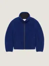 Givenchy Bomber In Wool Fleece With  Paris Embroidery In Blue