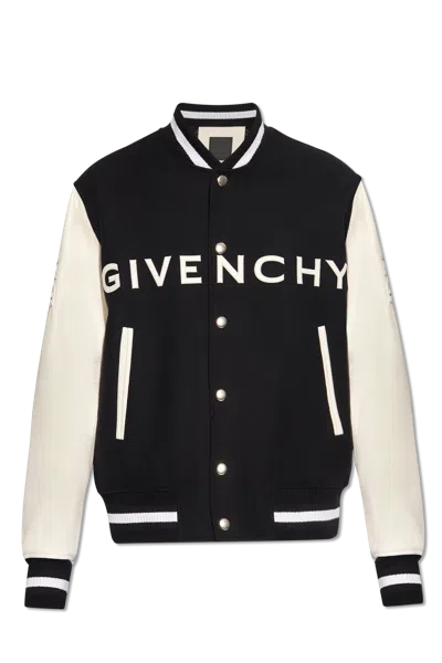 Givenchy Wool Bomber Jacket In Black